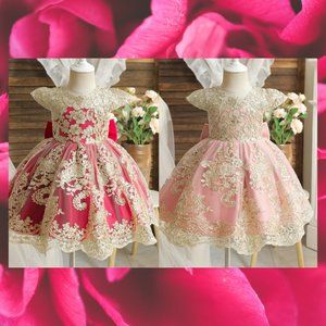 Baby Girls Lace Embroidery Elegant Dresses